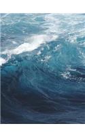 Wave Notebook Large Size 8.5 x 11 Ruled 150 Pages Softcover