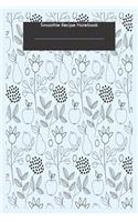 Smoothie Recipe Notebook: Fruit Pattern Lined Recipe Writing Notebook for Fruit Shakes and Juices