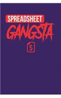 Spreadsheet Gangsta: Dark Purple, White & Red Design, Blank College Ruled Line Paper Journal Notebook for Accountants and Their Families. (Bookkeeping and Tax Season 6 x