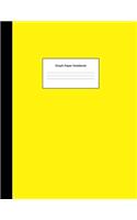 Graph Paper Notebook: Plain Yellow Math Composition Book Quad Ruled 1/4 inch (.25") Squares Graphing Paper for School Students Large, 8.5 x 11 in