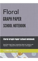 Floral Graph Paper School Notebook