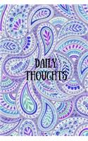 Daily Thoughts - Bandanna: 6" x 9", lined journal, blank book notebook, durable cover,150 pages for writing