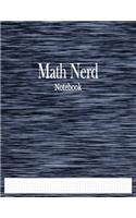 Math Nerd Notebook: 1/6" Cross Grid Graph Paper Ruled