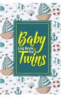 Baby Log Book for Twins: Baby Daily Log Sheet, Baby Log Book, Baby Tracker Daily, Newborn Baby Log Book, Cute Navy Cover, 6 x 9(54 Baby Log Books for Twins)