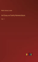 An Essay on Family Nomenclature