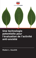 Une technologie potentielle pour l'évaluation de l'activité anti-anxiété