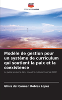 Modèle de gestion pour un système de curriculum qui soutient la paix et la coexistence