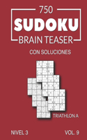 750 Sudoku Brain Teaser Triathlon A con soluciones Nivel 3 Vol. 9