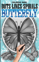 Butterfly Dots Lines Spirals Coloring Book