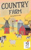Country Farm Coloring Book For Kids