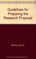 Guidelines for Preparing the Research Proposal