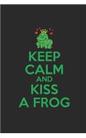 Keep Calm And Kiss A Frog: Frogs Notebook, Graph Paper (6 x 9 - 120 pages) Animal Themed Notebook for Daily Journal, Diary, and Gift