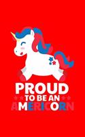 Proud To Be An Americorn: Dot Grid Journal - Proud To Be An Americorn Unicorn Funny 4th Of July Gift - Red Dotted Diary, Planner, Gratitude, Writing, Travel, Goal, Bullet Not