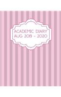 Academic Diary Aug 2019-2020: 8x10 day to a page academic year diary, hourly appointments and space for notes on each page. Perfect for teachers, students and small business owne