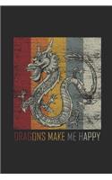 Dragons Make Me Happy: Graph Paper Journal (6 X 9 - 120 Pages/ 5 Squares per inch) - for Dragon Lover and All Animal Lover