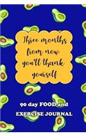 90 Day Food and Exercise Journal