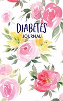 Diabetes Journal: Daily Diabetic Log Book with Diet Journal, Blood Sugar Log, & Health Log (1 Year), Yellow Floral