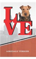 Airedale Terrier: Love Park Recipe Blank Cookbook Notebook Book Is 120 Pages 6x9