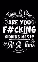 Take It One Are You F#cking Kidding Me?!? at a Time