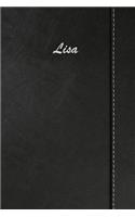 Lisa: Weekly Meal Planner Simulated Black Leather Track And Plan Your Meals 52 Week Food Planner / Diary / Log / Journal / Calendar Meal Prep And Planning