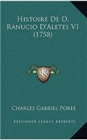 Histoire De D. Ranucio D'Aletes V1 (1758)
