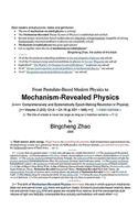 From Postulate-Based Modern Physics to Mechanism-Revealed Physics, Vol.2 (2/2)