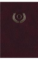 Monogram "o" Blank Book: 150 Page Sketchbook Scrapbook Notebook