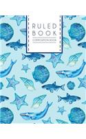 Ruled Book Composition Book: Notebook (Size 8x10 Inches) - Use for Note & Study