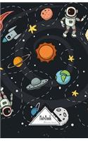 Notebook Bullet Journal Dot-Grid, Graph, Lined, Blank No lined: Astronaut Space NASA Cute Icon: Journal to write in, Small Pocket Notebook Journal Diary, 120 pages, 5.5" x 8.5"