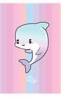 Lily: Dauphin: Personalisé Carnet De Notes Cadeau Ligné Pour Les Filles Et Étudiantes