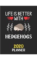 Life Is Better With Hedgehogs 2020 Planner