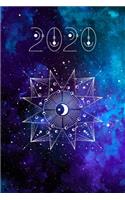 2020: Moon Geometry Galaxy Daily Planner Diary