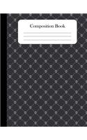 Composition Book: Skulls & Bones Subtle Print 8.5"x11" journal notebook wide ruled for boys men