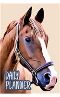 Daily Planner: Chestnut Horse Oil Painting - Undated Daily To Do List - Makes the Perfect Gift for Any Horse Lover!