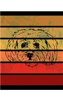 Maltipoo Retro Stripes Notebook