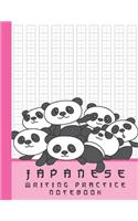 Japanese Writing Practice Notebook: Cute Panda Bears with Blank Genkouyoushi Paper Notebook to Practice and Learn Writing Japanese Kanji Characters, Hiragana, Katakana and Kana