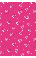 Cute Hearts Notebook: 7: 6 x 9 180 Pages Notebook: Notebook Journal: Notebook Lined