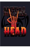 Metal Head: Blank Lined Journal to Write in - Ruled Writing Notebook