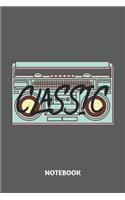 Classic Notebook: 80s 90s Vintage Radio Retro Classic Notebook with 110 Pages for Notes, Lists, Musings and More