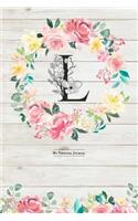 My Personal Journal: Cute & Trendy L Monogram on Light Wood