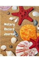 Notary Record Journal: Notary Public Logbook Journal Log Book Record Book, 8.5 by 11 Large, Beach Shells Cover