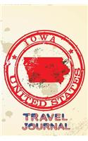 Iowa United States Travel Journal: Blank Lined Vacation Holiday Notebook