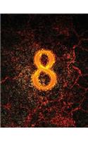 Monogram "8" Sketchbook: Blank Art Pad Notebook Journal(34 Monogram Fire 150 Sketch)