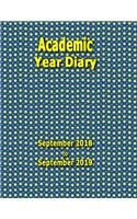 Academic Year Diary - 2018 to 2019: Sept 18- Sept 19 - Large 8.5x11 Week on Two Pages Diary