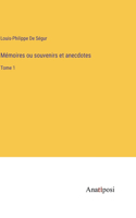 Mémoires ou souvenirs et anecdotes