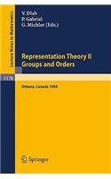 Representation Theory II. Proceedings of the Fourth International Conference on Representations of Algebras, Held in Ottawa, Canada, August 16-25, 1984