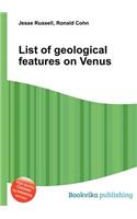 List of Geological Features on Venus