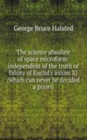 science absolute of space microform: independent of the truth or falsity of Euclid's axiom XI (which can never be decided a priori)