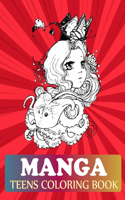 Manga Teens Coloring Book