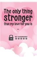 The only thing stronger than my love for you is my password!